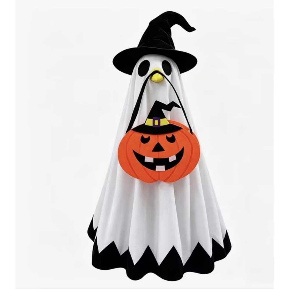 Porch Goose Halloween Costume, Set for 23-Inch Lawn Goose Statue